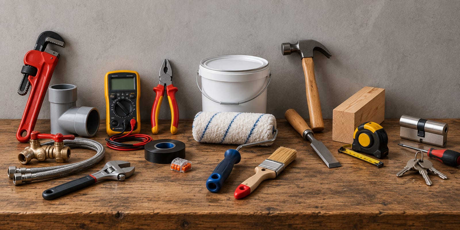 Herramientas de fontanería, electricidad, pintura y otros oficios del hogar que ofrecen los profesionales de MultiProServicios
